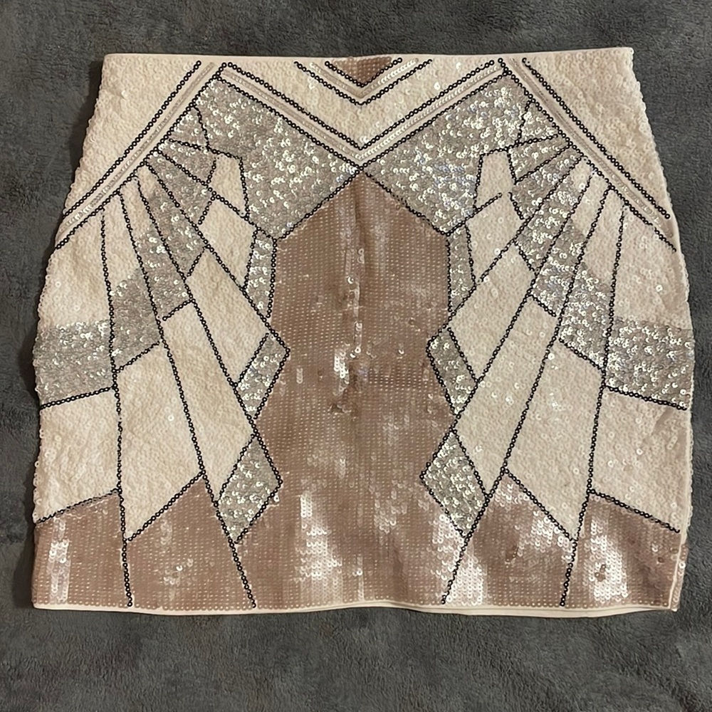 Express sequin mini skirt